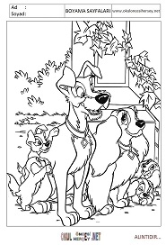 lady-ve-tramp boyama sayfaları